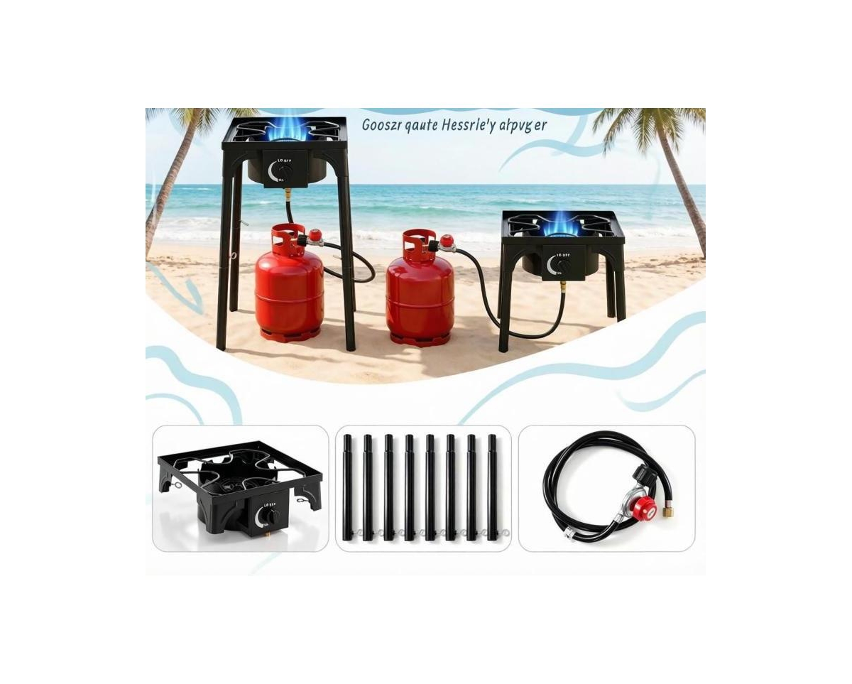 Mountaintop 1 Burner Propane Stove 80000 Btu Adjustable Regulator And Hose Camping Bbq Outdoor Cooking Equipment