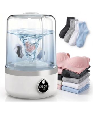 Portable Washing Machine, Compact Mini Washer, Cordless, 1.4L for Delicates and Light Garments, Dorm, Apt, Travel
