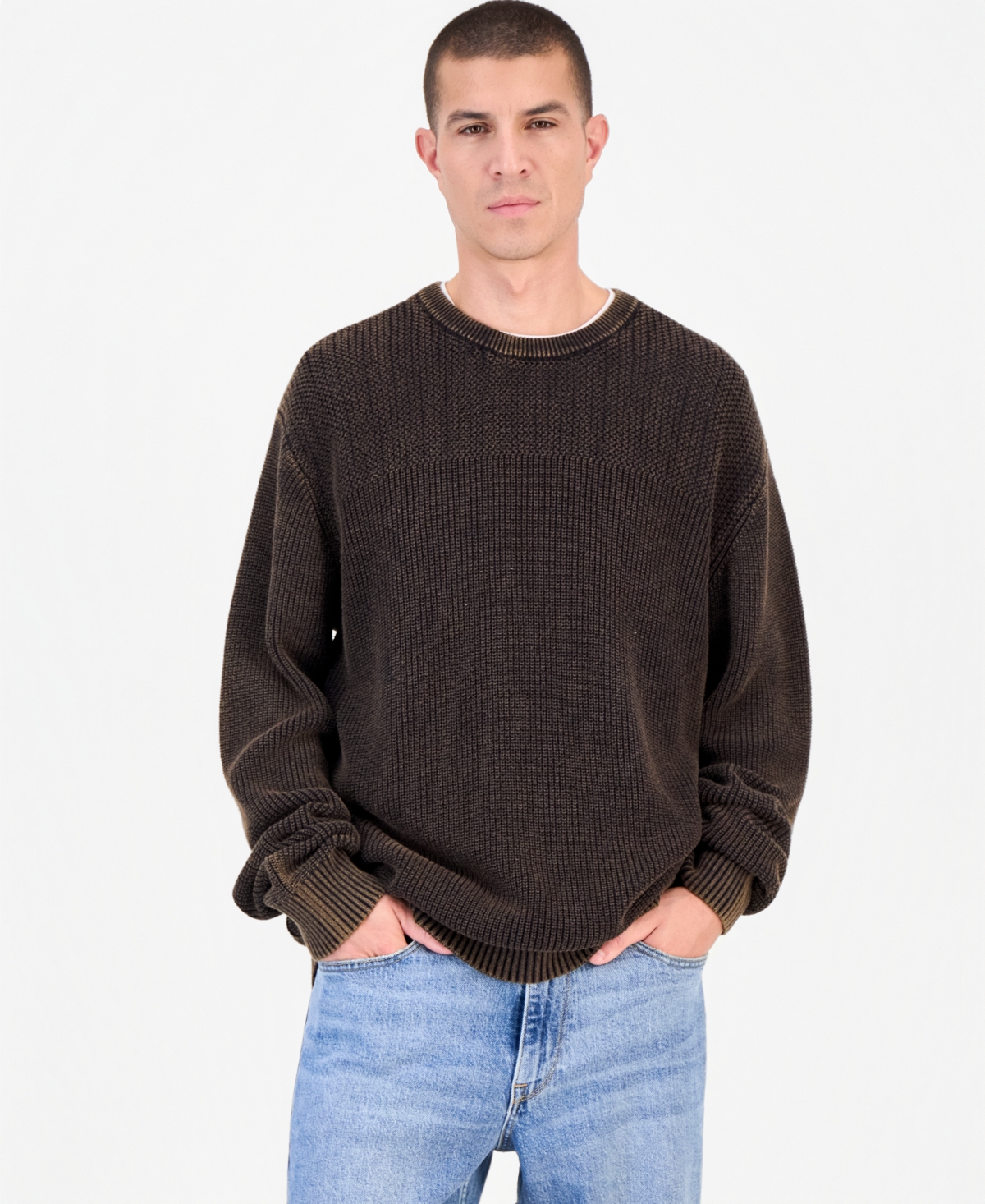 G-Star Raw Men's Washed Rib Knit Sweater