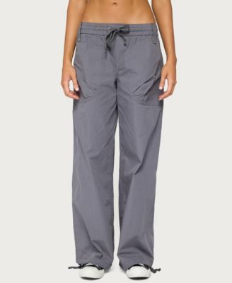 Women's Kathleen Cargo Wide-Leg Low-Rise Pants