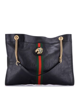 Large Rajah Chain Tote Leather