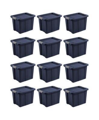 18 Gal Latching Tuff1 Stackable Storage Tote w/ Latching Lid, 12 Pack