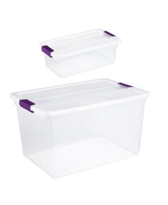 66 Quart Storage Totes, 6 Pack, and 6 Quart Storage Totes, 12 Pack