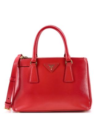 Mini Double Zip Lux Tote Vernice Saffiano Leather