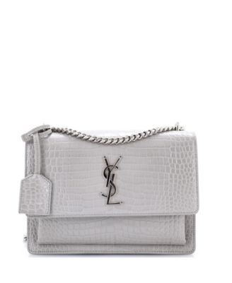 Medium Sunset Crossbody Bag Embossed Leather