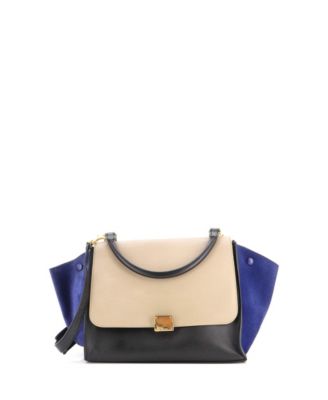 Medium Tricolor Trapeze Bag Leather