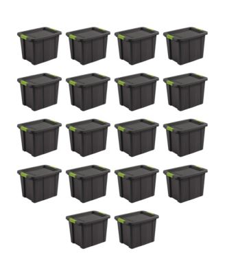 Tuff1 Latching 18 Gallon Plastic Storage Container and Lid (18 Pack)