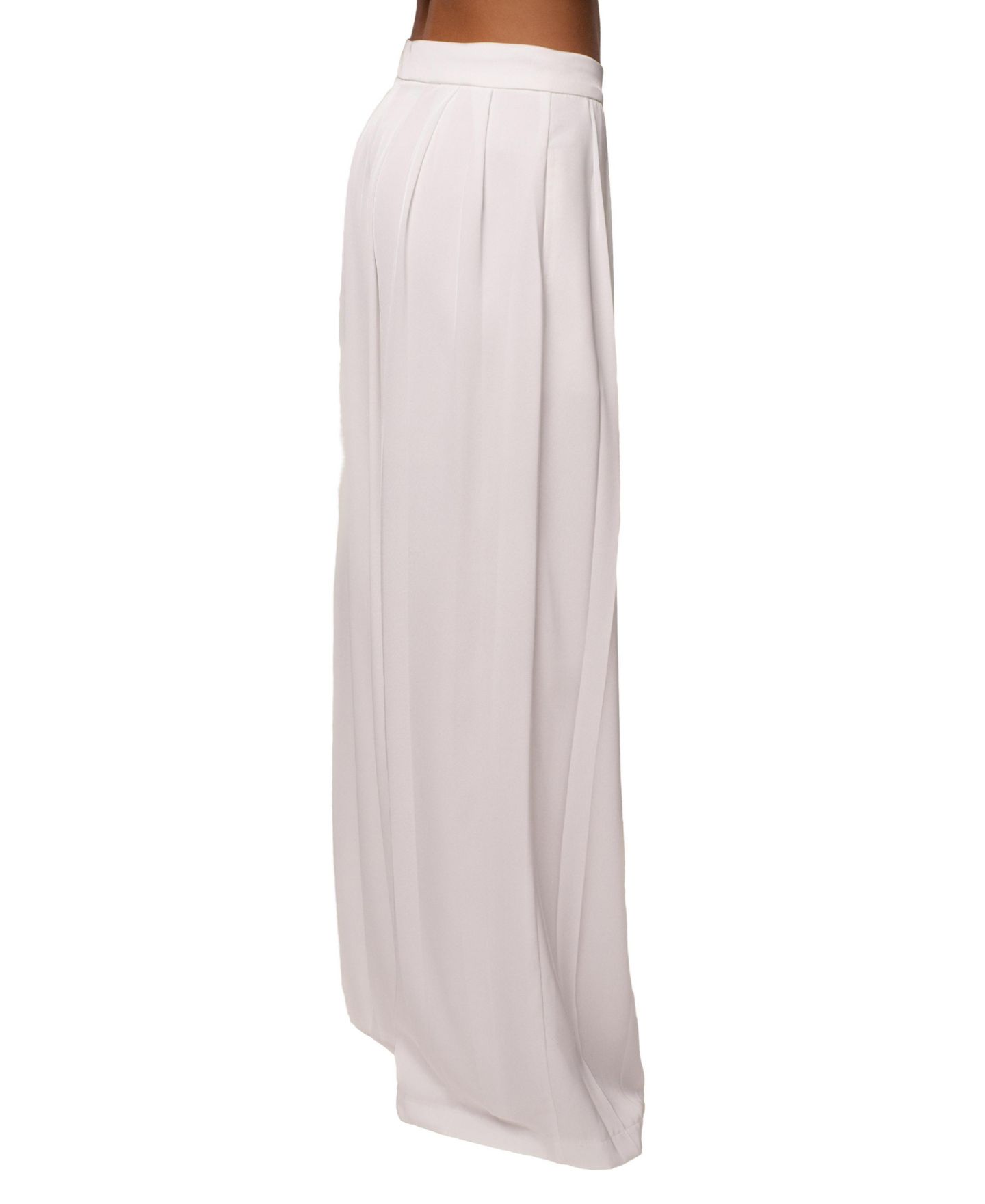Женские брюки JLUXLABEL Clara Wide Leg Pleated Trousers, цвет: Слоновая кость — фото 2