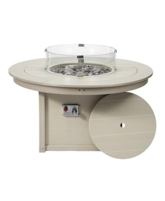 47" Modern Outdoor 55,000 BTU Patio Propane Round Fire Pit Table