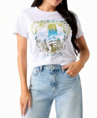 Women's Rock Star Easy Graphic Short-Sleeve Relaxed-Fit Top