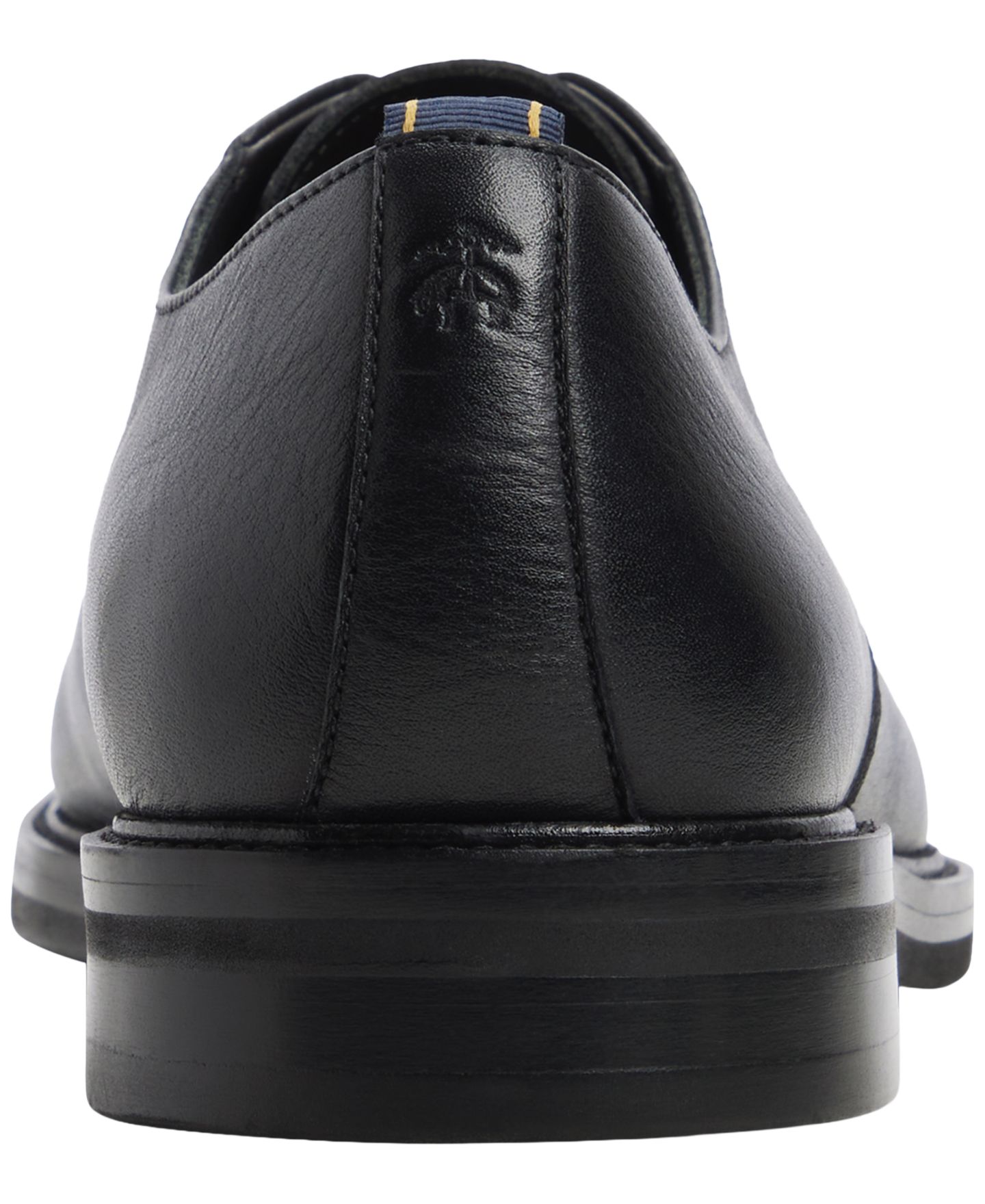 Мужские туфли Brooks Brothers Belford Leather Almond-Toe Dress Shoes, цвет: Чёрный — фото 3