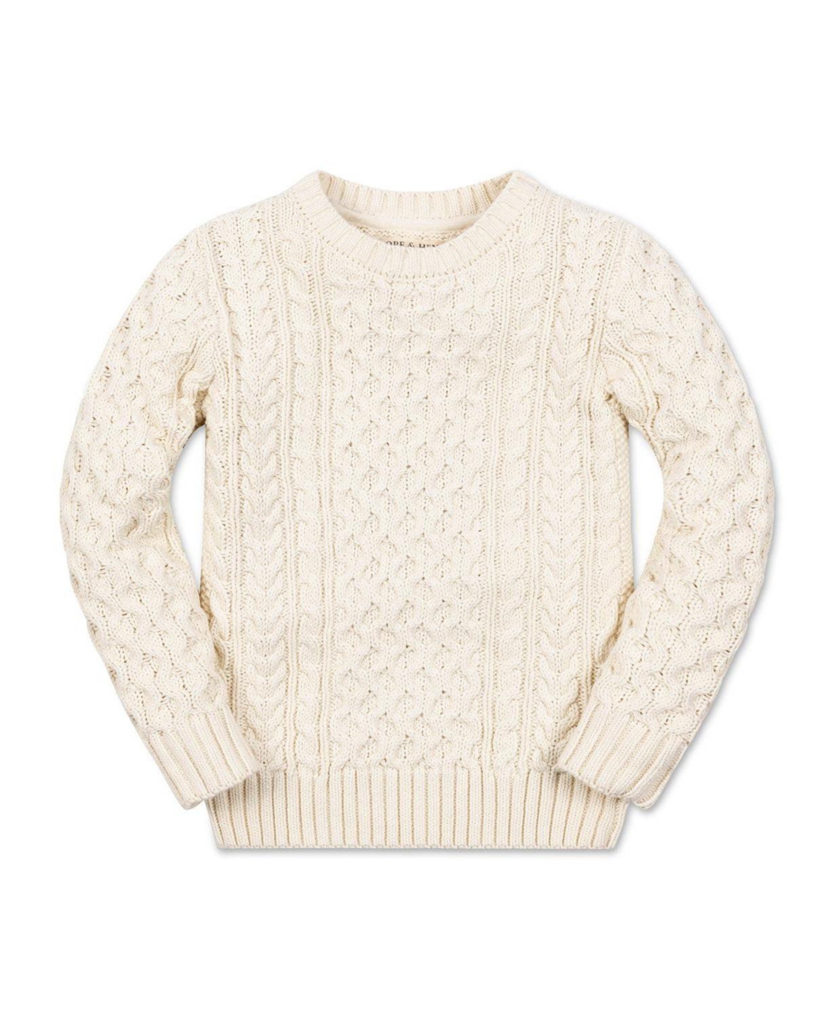 Hope & Henry Toddler Boys and 2T - 4T Organic Long Sleeve Fisherman Cable Pullover Sweater