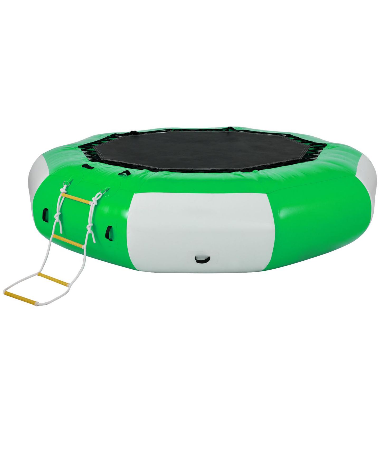 Детская игрушка SEVORLEY 10-Foot Inflatable Water Trampoline with Ladder, 880 Pounds, Ages 6+, цвет: Зелёный / Белый — фото 1