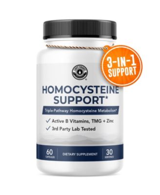 Homocysteine Support Capsules with Methylated B Complex Vitamins and TMG, 60 Count