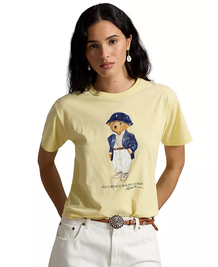 Women's Bear Print Crewneck T-Shirt