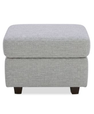 Lorrana 24" Fabric Reversible Back Cushion Ottoman