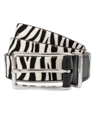 MICHAEL Polished Buckle Leather Reversible Belt