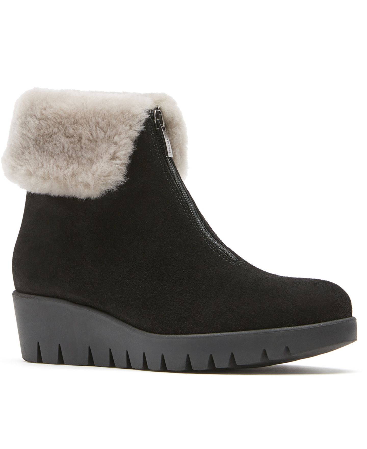 Женские ботинки La Canadienne Try City Dry Shearling Lined Zipper, цвет: Чёрный — фото 1