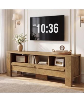 TV Stand with Drawers and 3 Open Shelves,Television Stands TV
