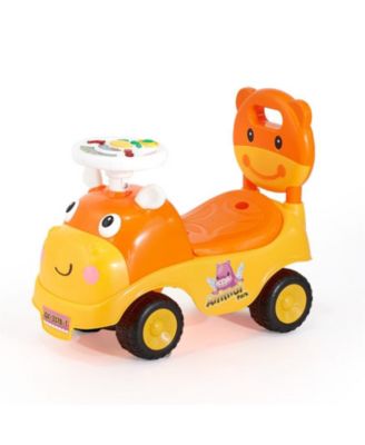 Ride On Toddler Push Car- Kids Ride On Toy with Horn and Music,48.5 lbs Load Capacity,Under-seat Storage for Boys Girls