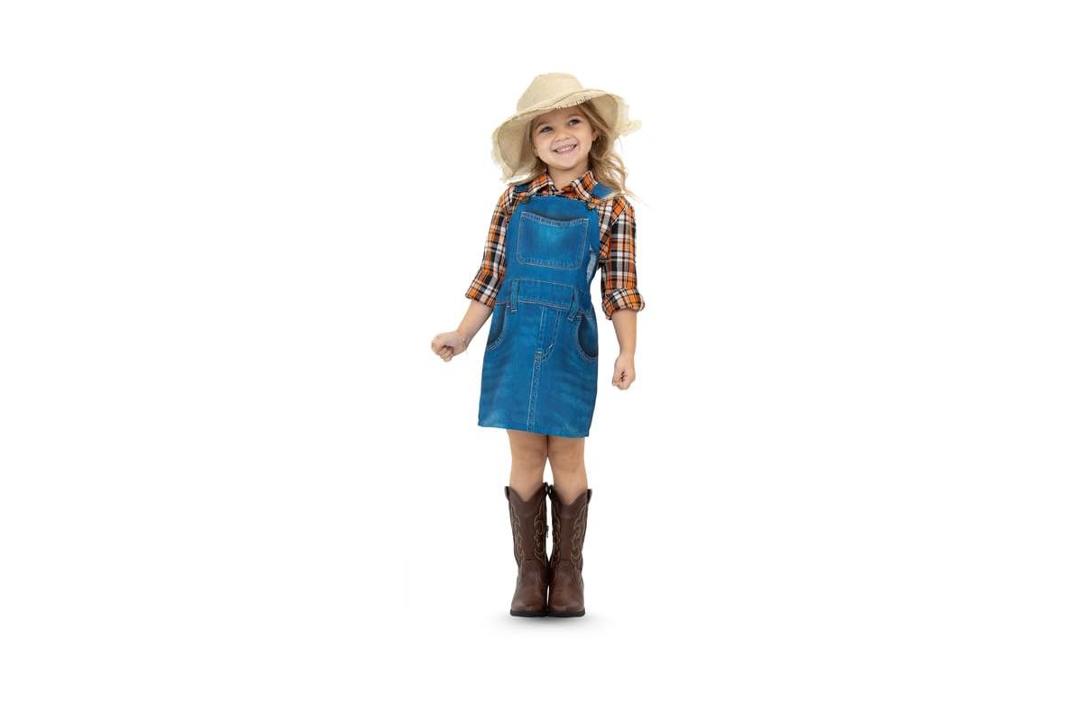 Dress Up America Girls Farmer Costume Set