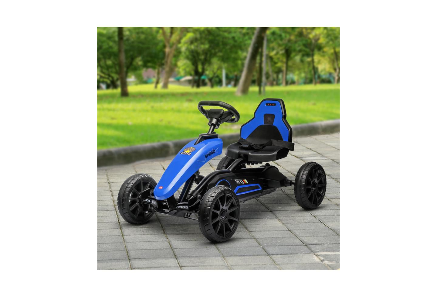 Детская игрушка YOBTOP Kids Pedal Go Kart with Adjustable Seat & Handbrake, 66 lb. Capacity, Ages 3-8, цвет: Синий — фото 7