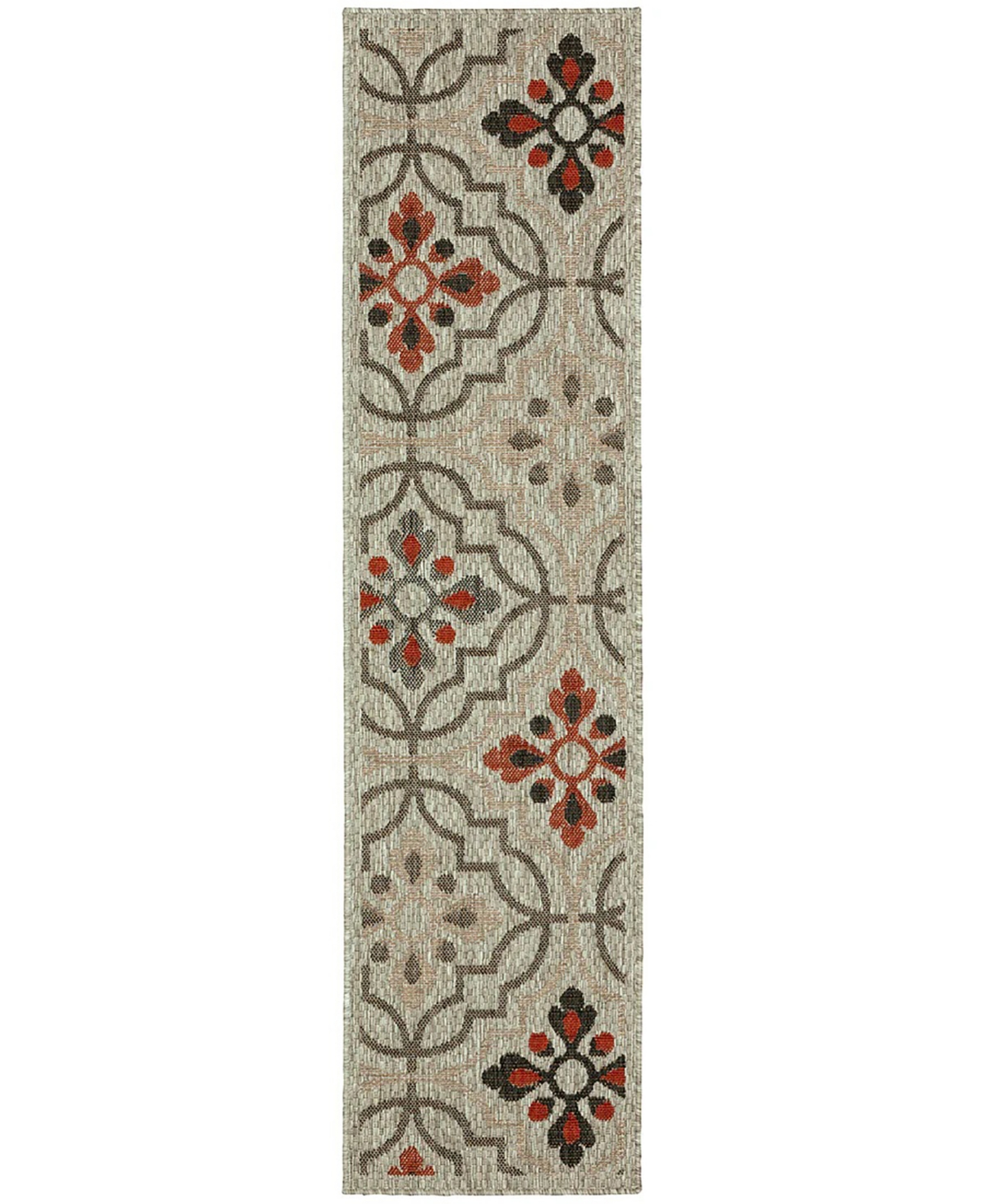 Oriental Weavers Latitude 709 Gray 1'10" x 7'6" Runner Rug