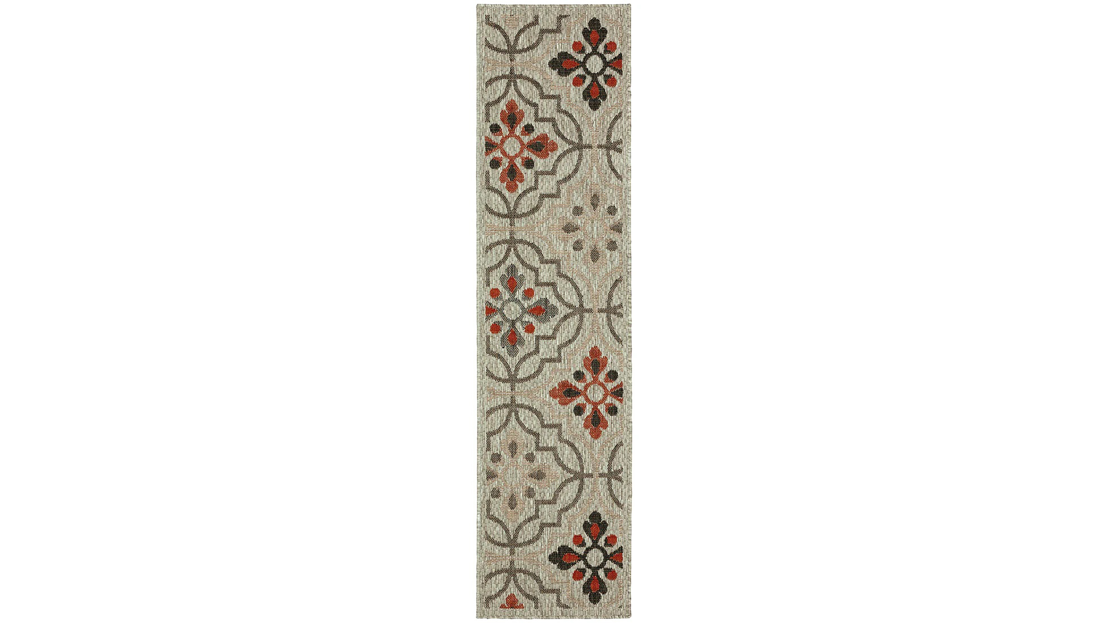 Oriental Weavers Latitude 709 Gray 1'10" x 7'6" Runner Rug