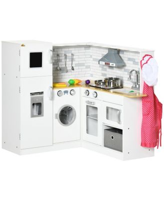 Sound Effects Wooden Corner Play Kitchen Set, Ages 3+