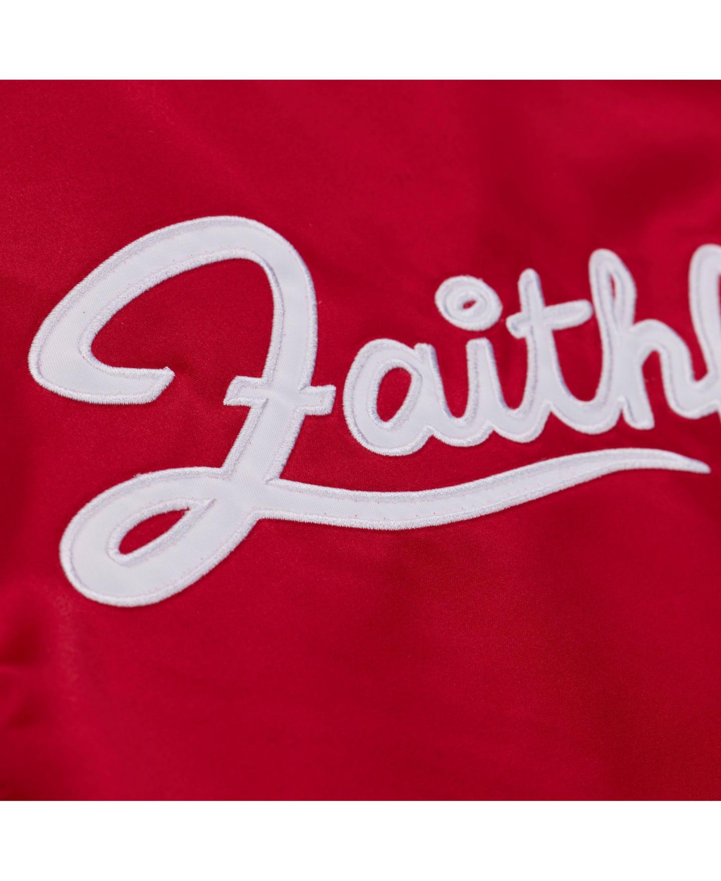 Мужская куртка Mitchell & Ness Scarlet San Francisco 49ers 80th Anniversary Heavyweight Satin Full-Snap — фото 2