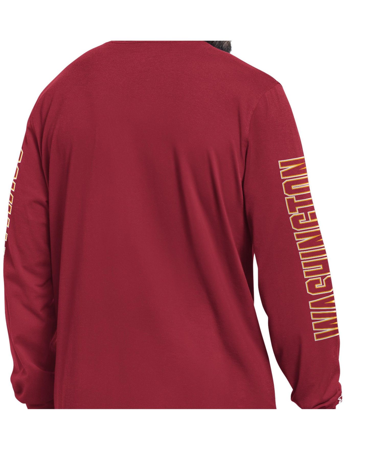 Мужская футболка Starter Burgundy Washington Commanders Clutch Hit II Long-Sleeve — фото 3