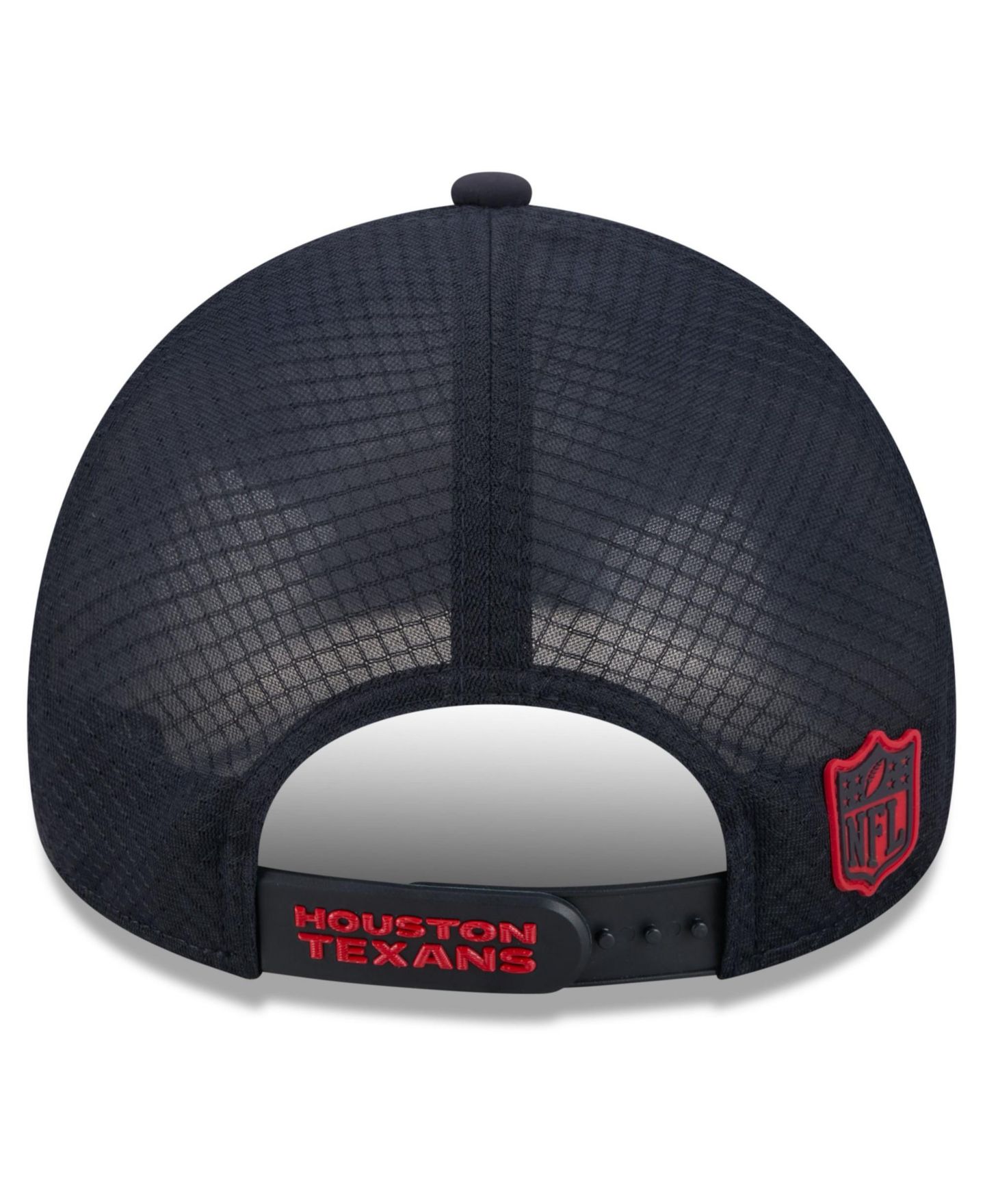 Мужская кепка New Era Navy Houston Texans 2026 Sideline Apex 9FORTY Adjustable Trucker Hat — фото 3