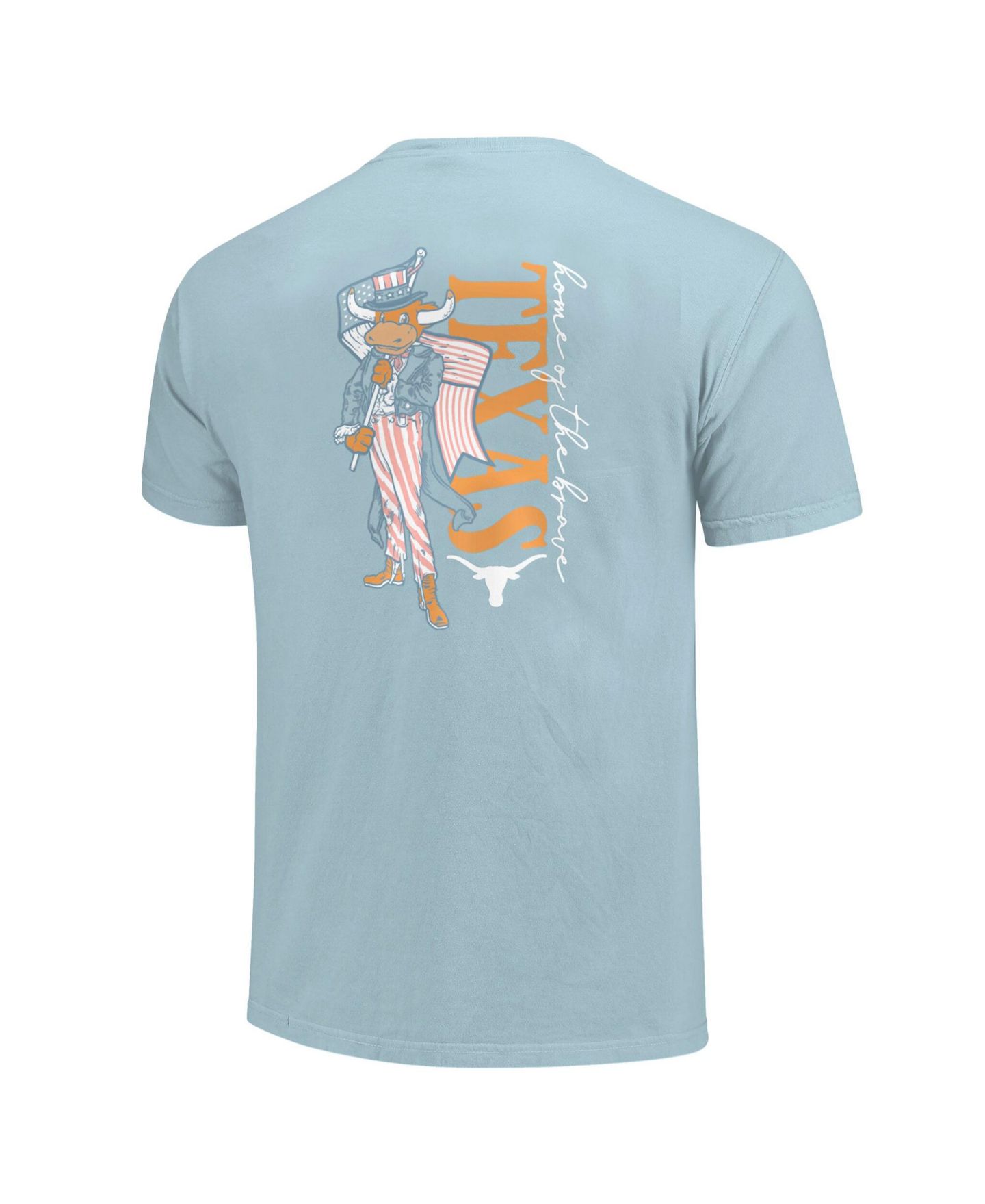 Женская футболка Image One Light Blue Texas Longhorns Americana Mascot Comfort Colors — фото 2