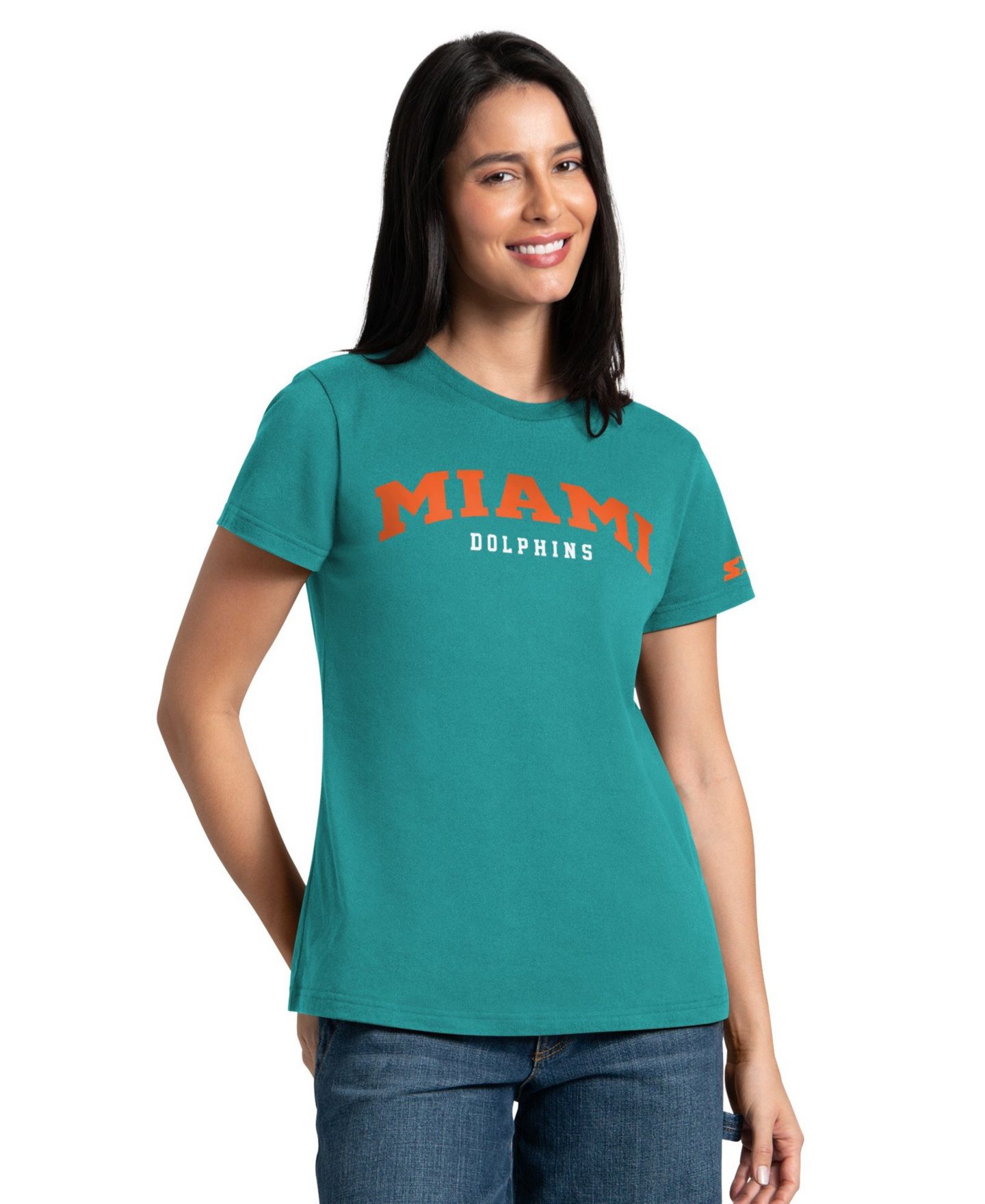 Женские футболки Starter 2-piece Aqua/Orange Miami Dolphins — фото 5