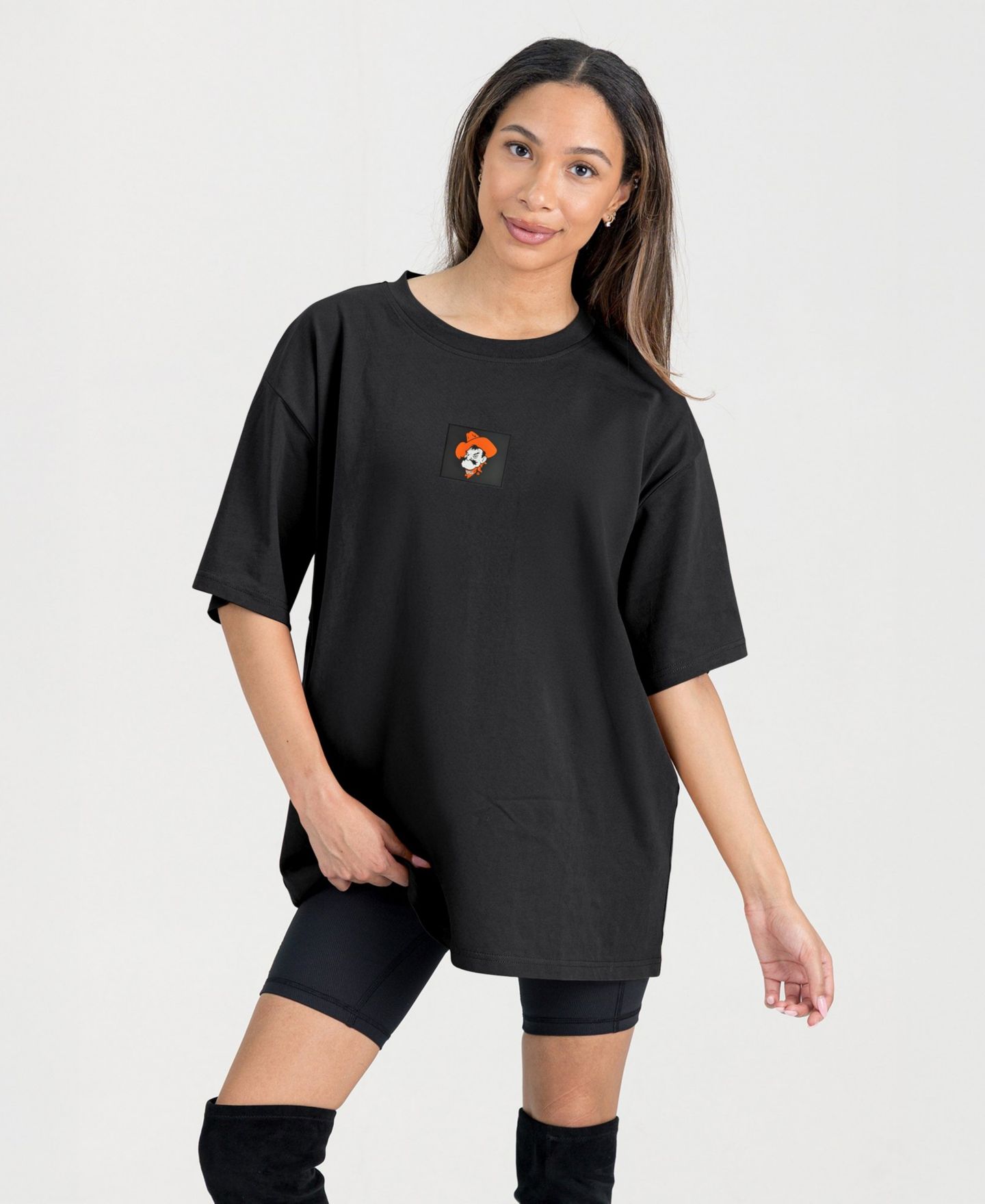 Женская футболка Gameday Couture Black Oklahoma State Cowboys Oversized Back at Ya — фото 2