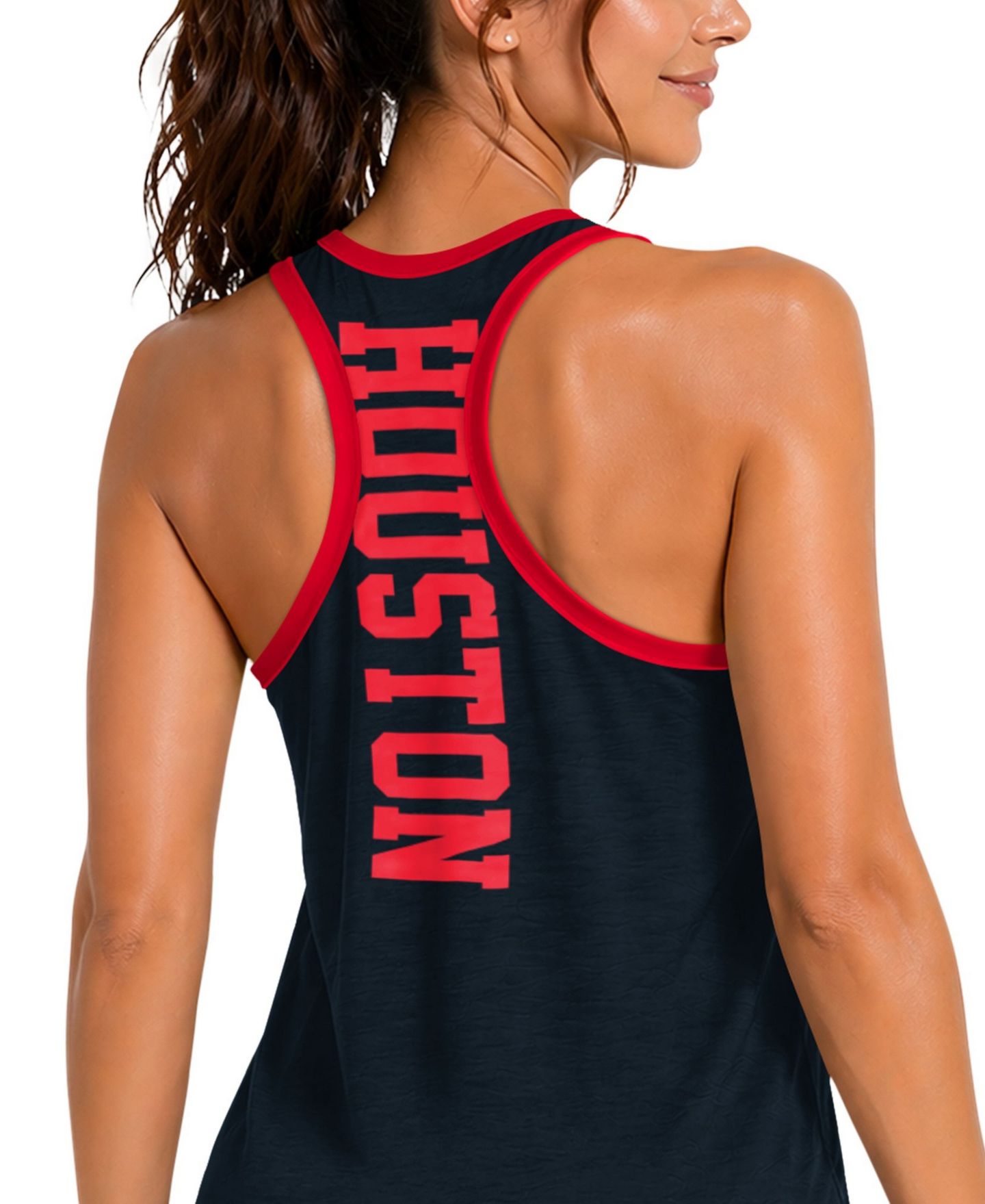 Женский топ G-III 4Her by Carl Banks Navy Houston Texans Tater II Racerback — фото 2