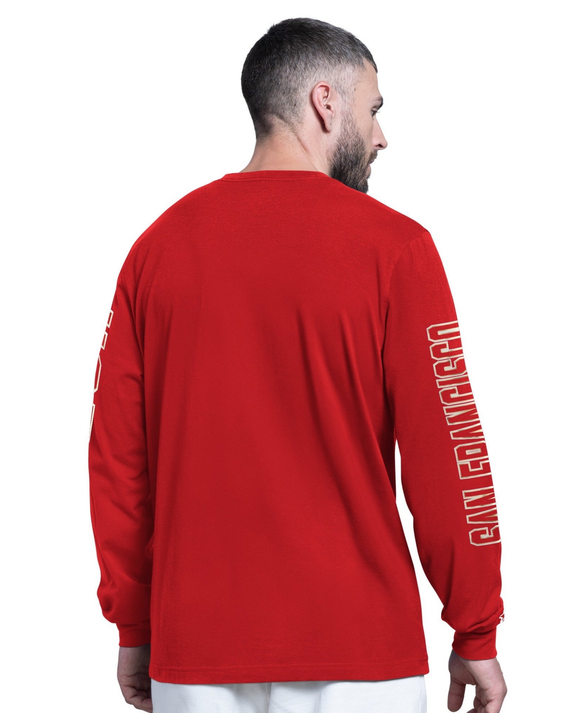 Starter Men's Scarlet San Francisco 49ers Clutch Hit Ii Long-Sleeve T-Shirt