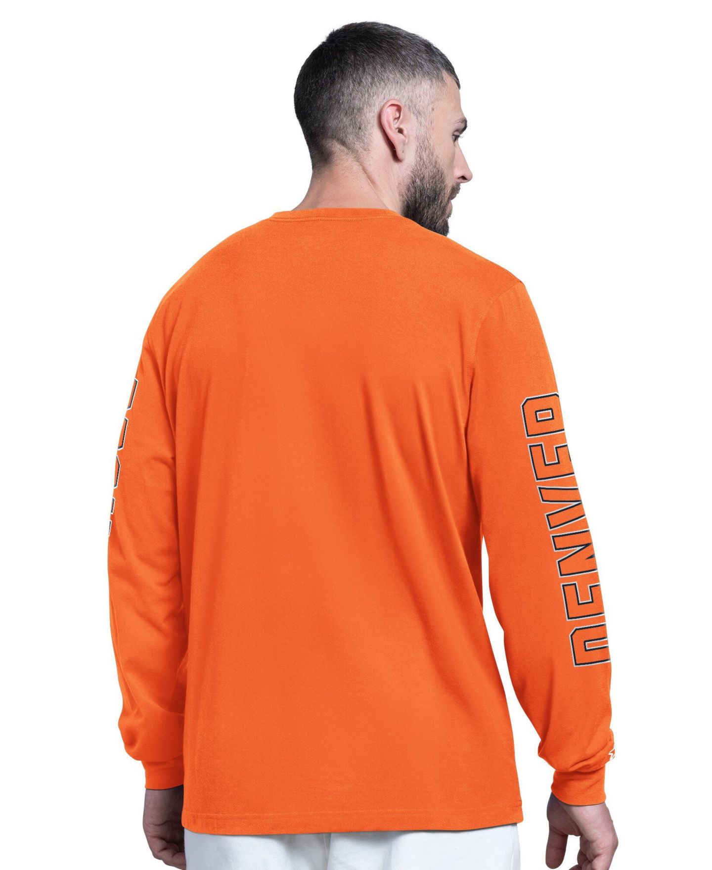 Мужская футболка Starter Orange Denver Broncos Clutch Hit II Long-Sleeve — фото 4