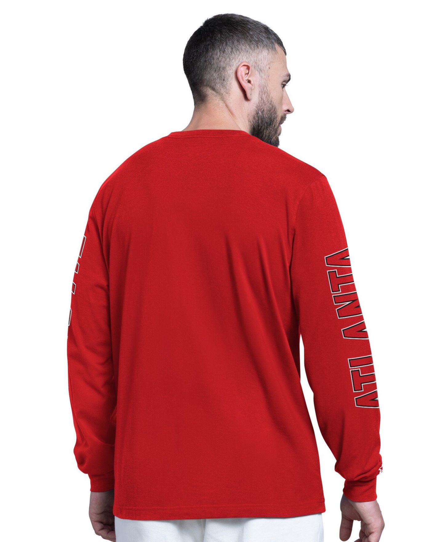 Мужская футболка Starter Red Atlanta Falcons Clutch Hit II Long-Sleeve — фото 4