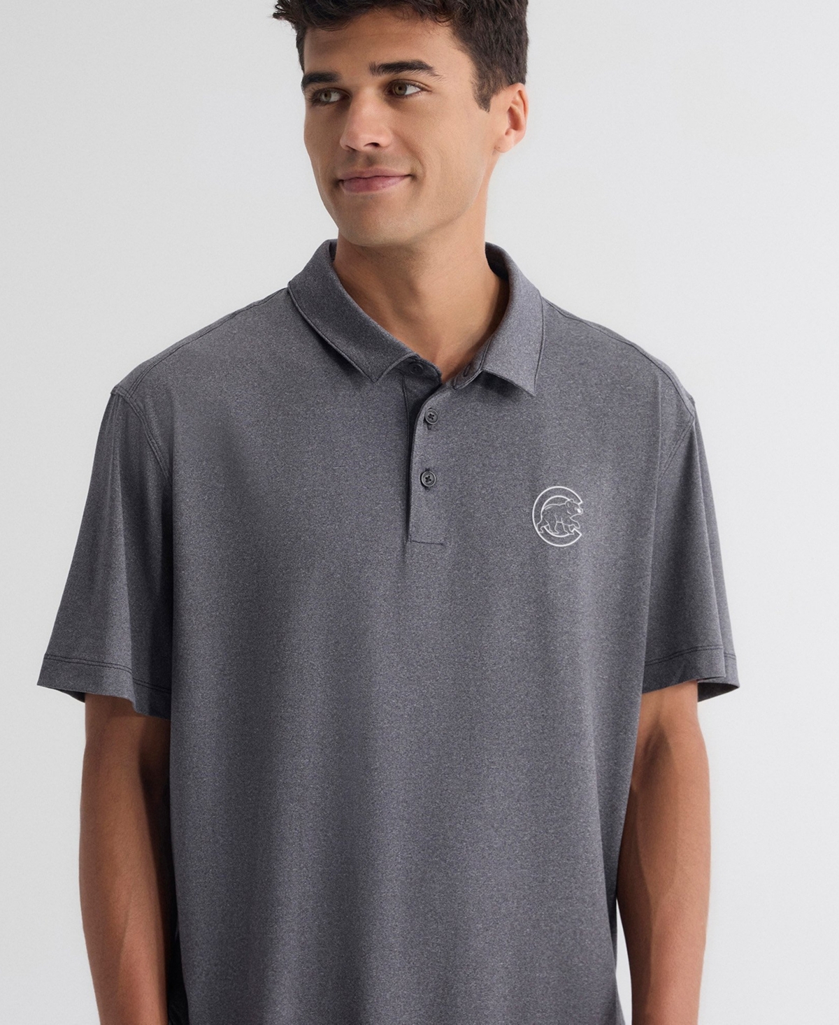 Fanatics Men's Charcoal Chicago Cubs Clutch Polo Shirt