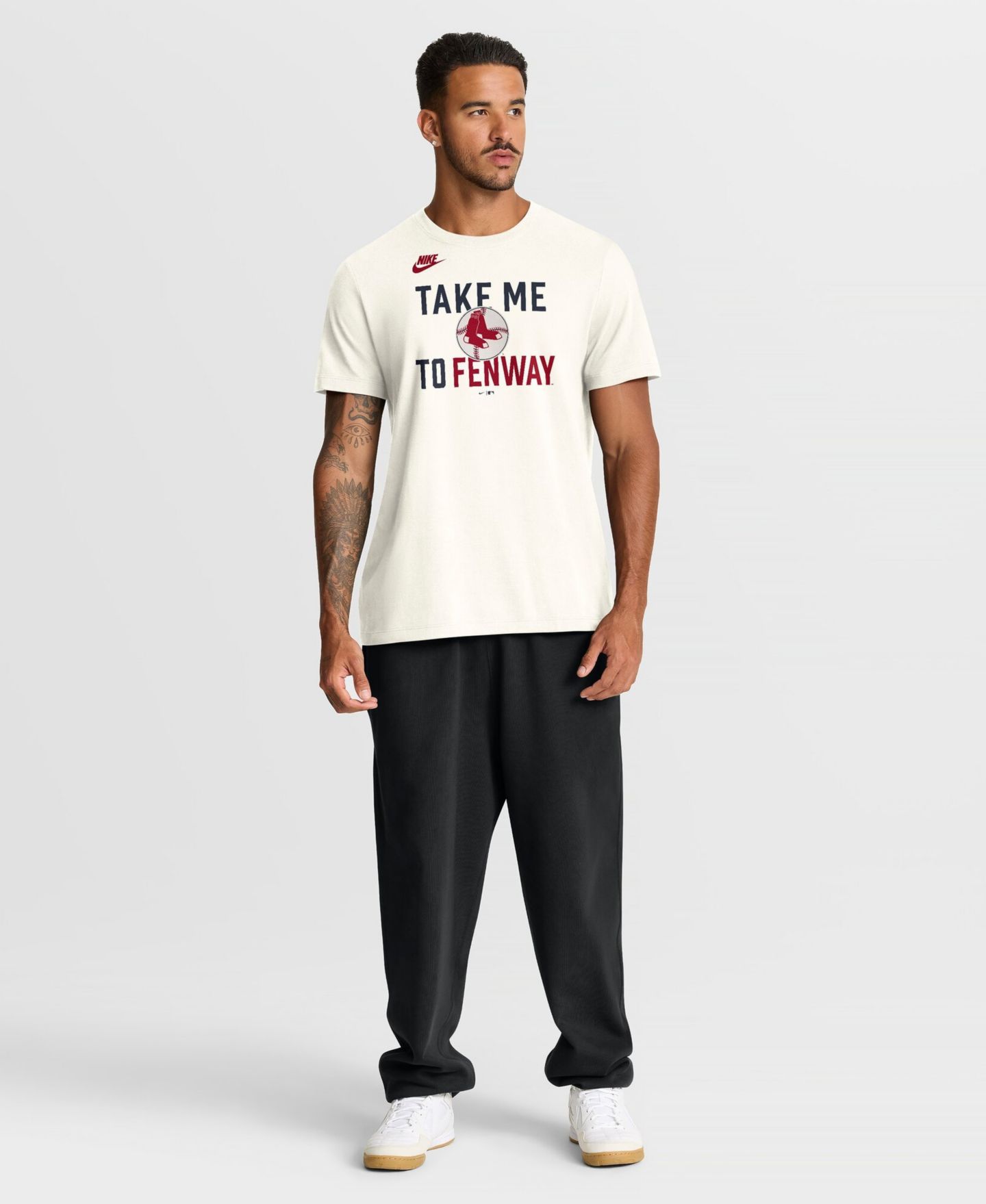 Мужская футболка Nike Cream Boston Red Sox Cooperstown Collection ‘70s Inspired — фото 2