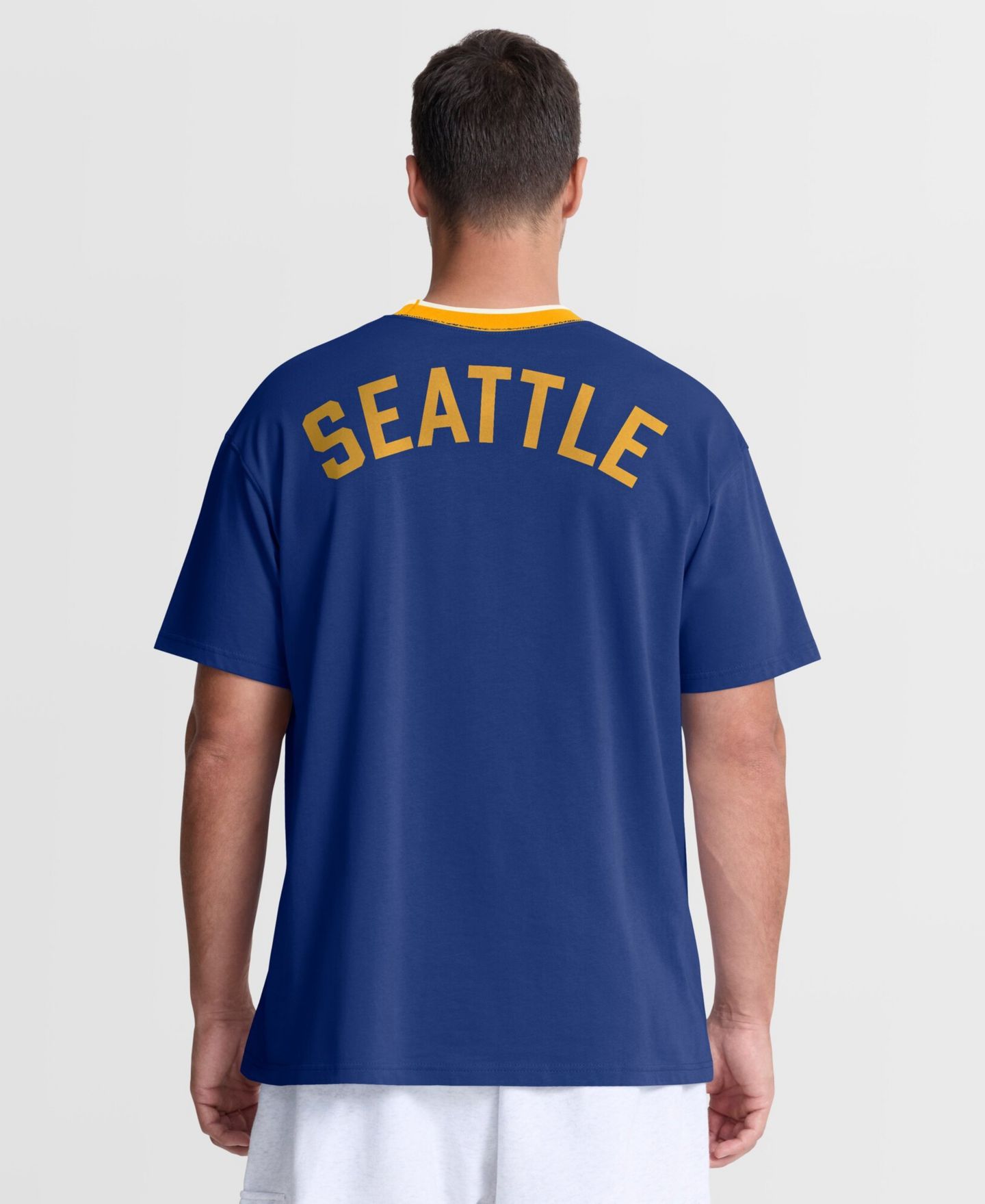 Мужская футболка Nike Royal Seattle Mariners Cooperstown Collection Ringer — фото 3