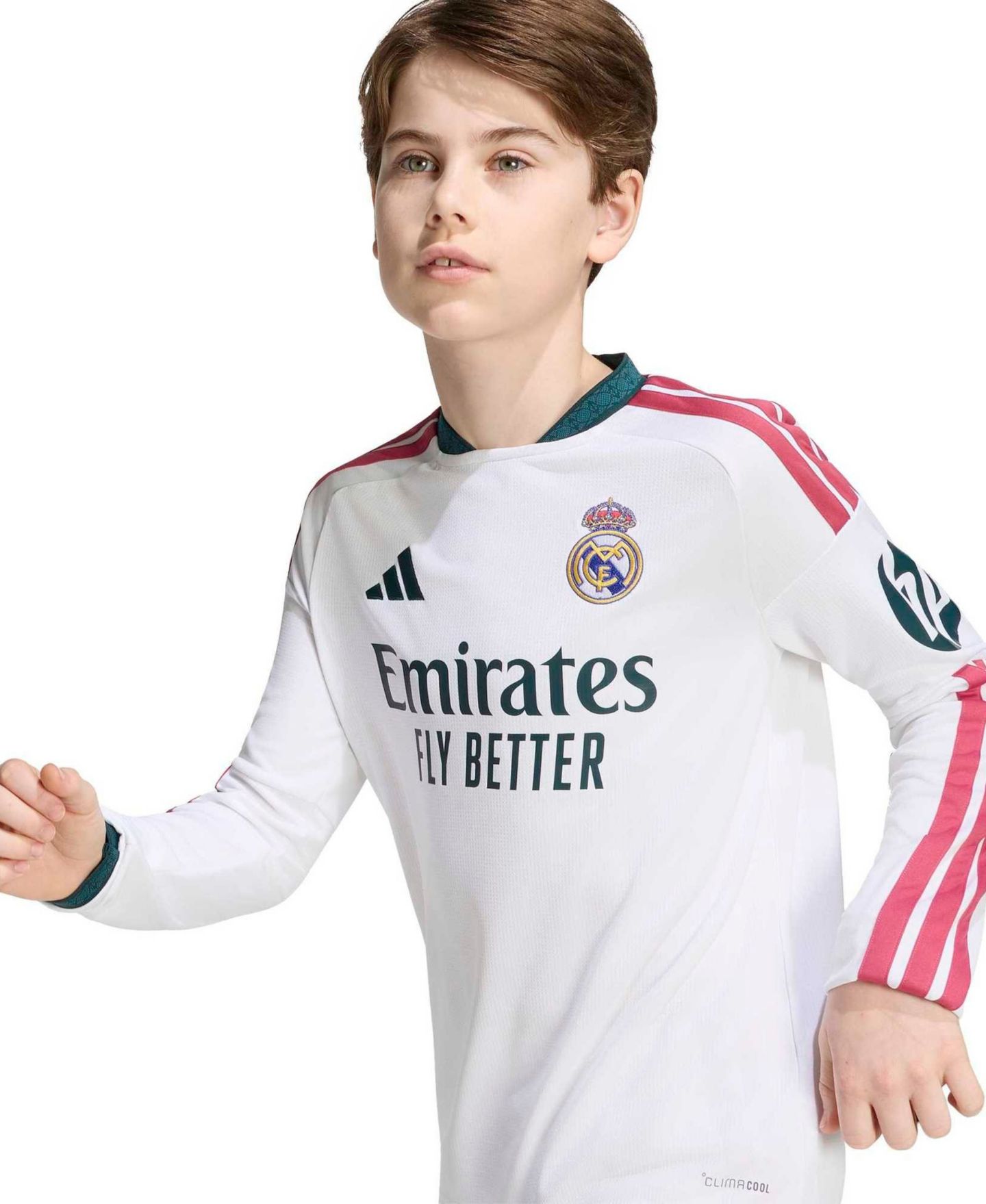 Детское джерси adidas Big Boys and Girls White Real Madrid 2026/27 Home Replica Long Sleeve Jersey — фото 5