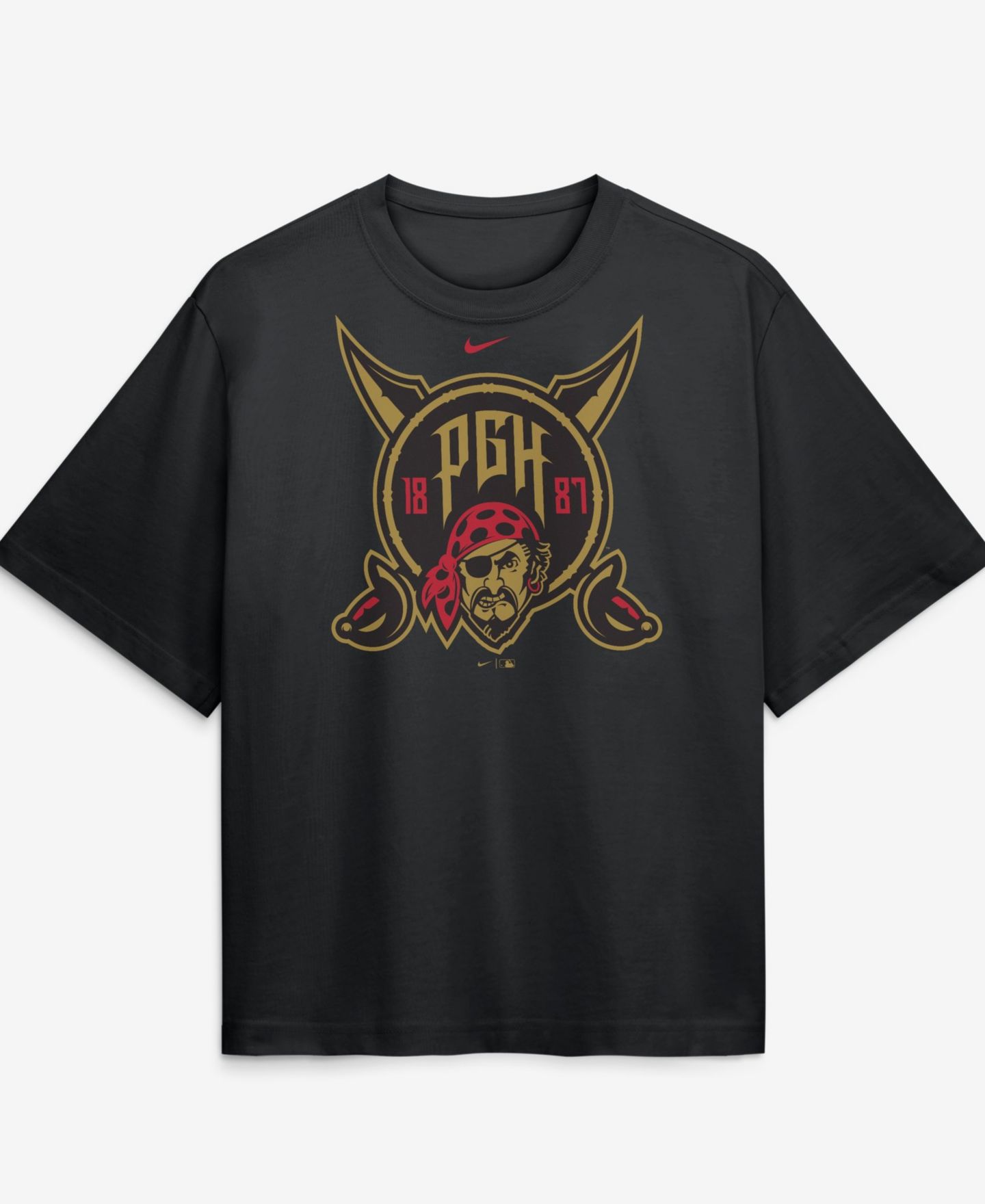 Женская футболка Nike Black Pittsburgh Pirates Premium Essentials Relaxed Boxy — фото 5