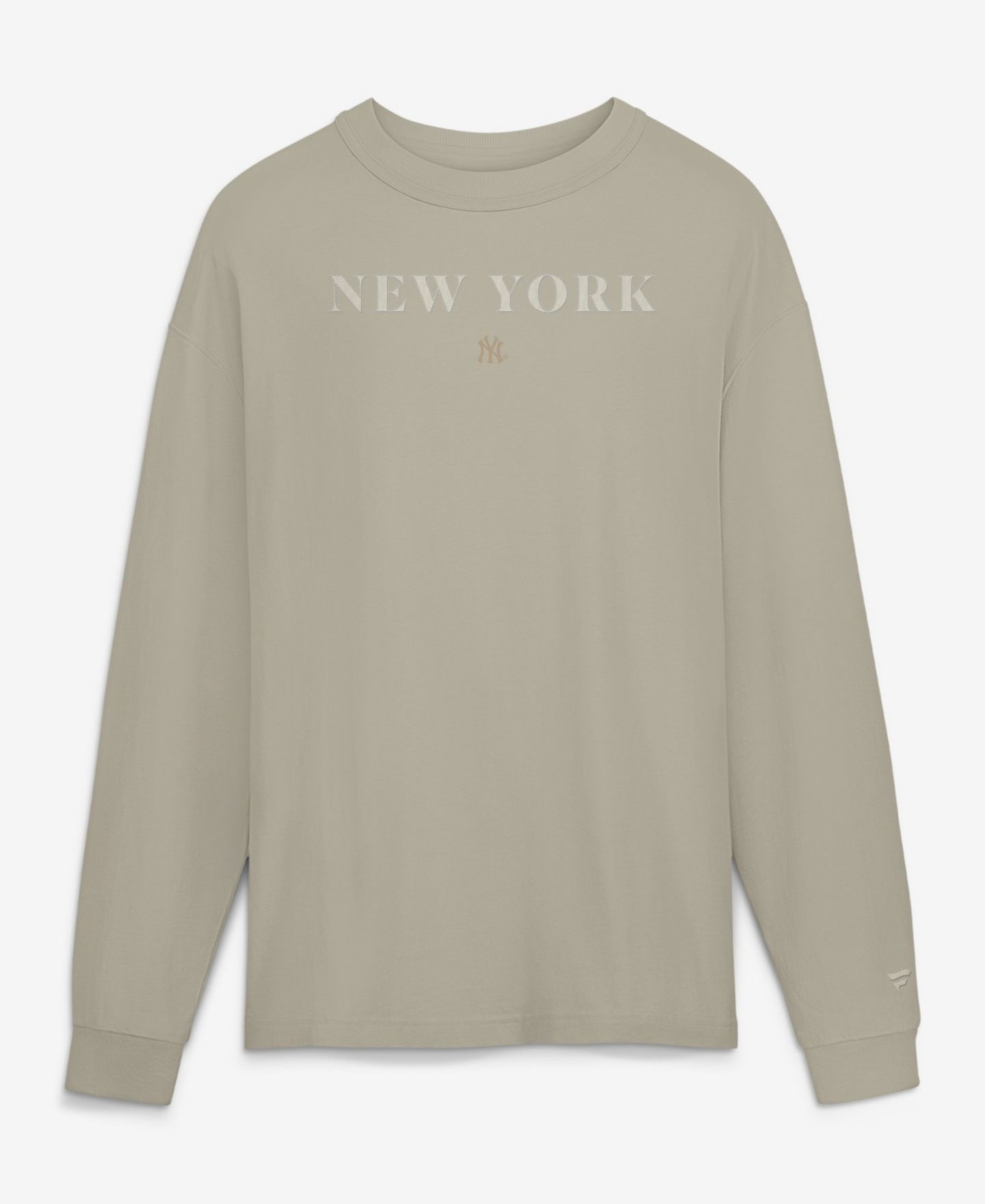 Мужская футболка Fanatics Beige New York Yankees Elements Long Sleeve — фото 3