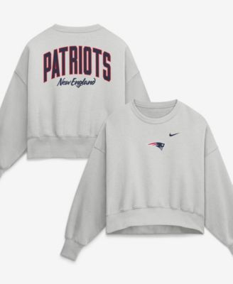 Women's Gray New England Patriots Oversized Primetime Phoenix Fleece Sweatshirt