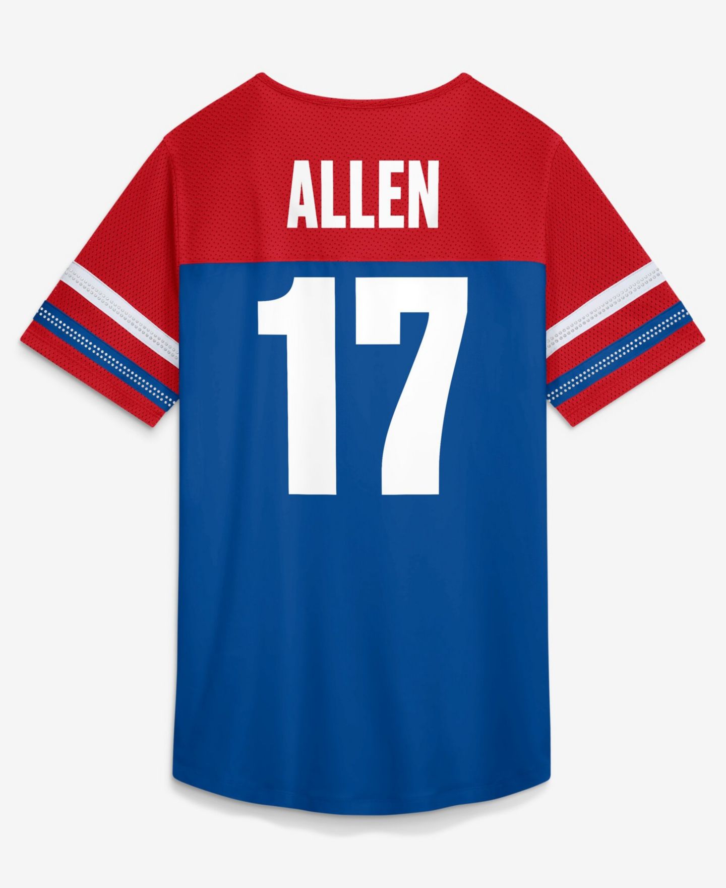 Женская рубашка Fanatics Josh Allen Royal Buffalo Bills Curl Route Athena Lace-Up Name Number — фото 3