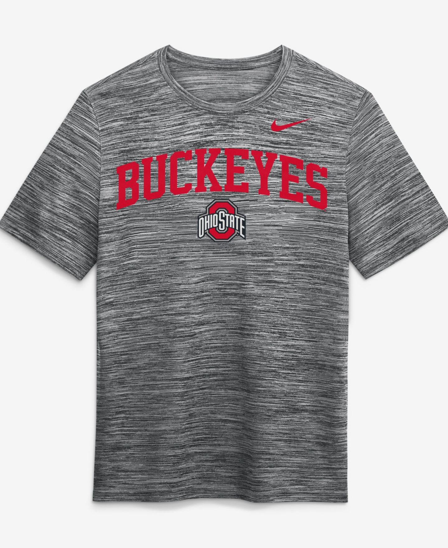 Мужская футболка Nike Anthracite Ohio State Buckeyes Primetime Arch Logo Velocity Dri-FIT — фото 1