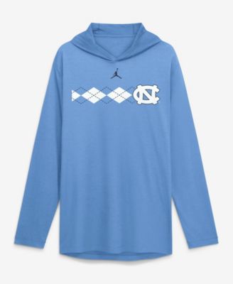 Men's Carolina Blue North Carolina Tar Heels Primetime Pattern Tri-Blend Dri-FIT Long Sleeve Hooded T-Shirt