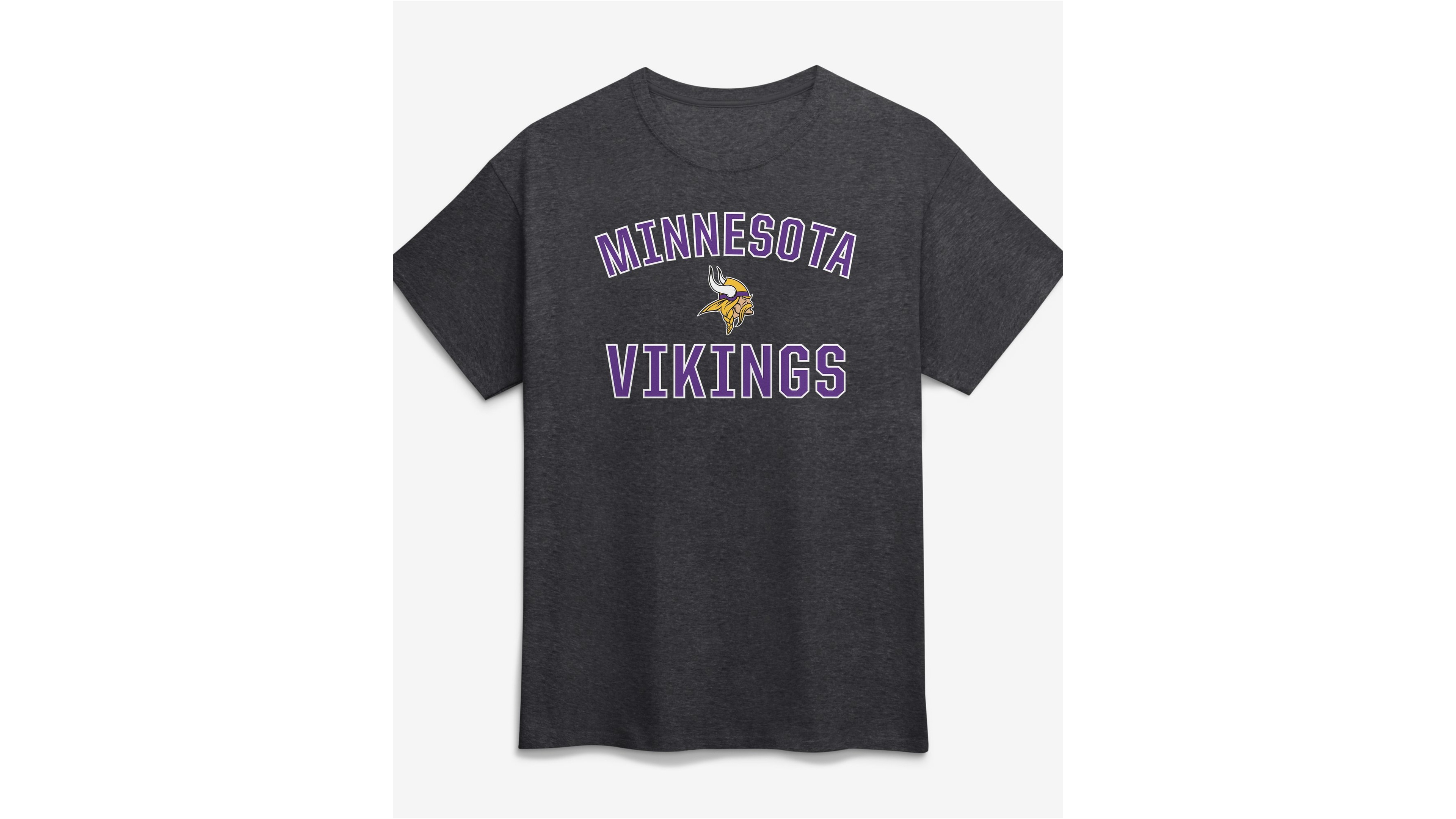 Logo Athletic Men's Charcoal Minnesota Vikings Cotton Victory Arch T-Shirt